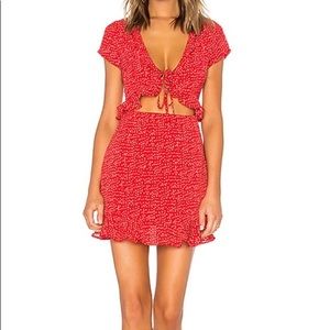 Revolve Superdown Red Mercy Polka Dot Dress